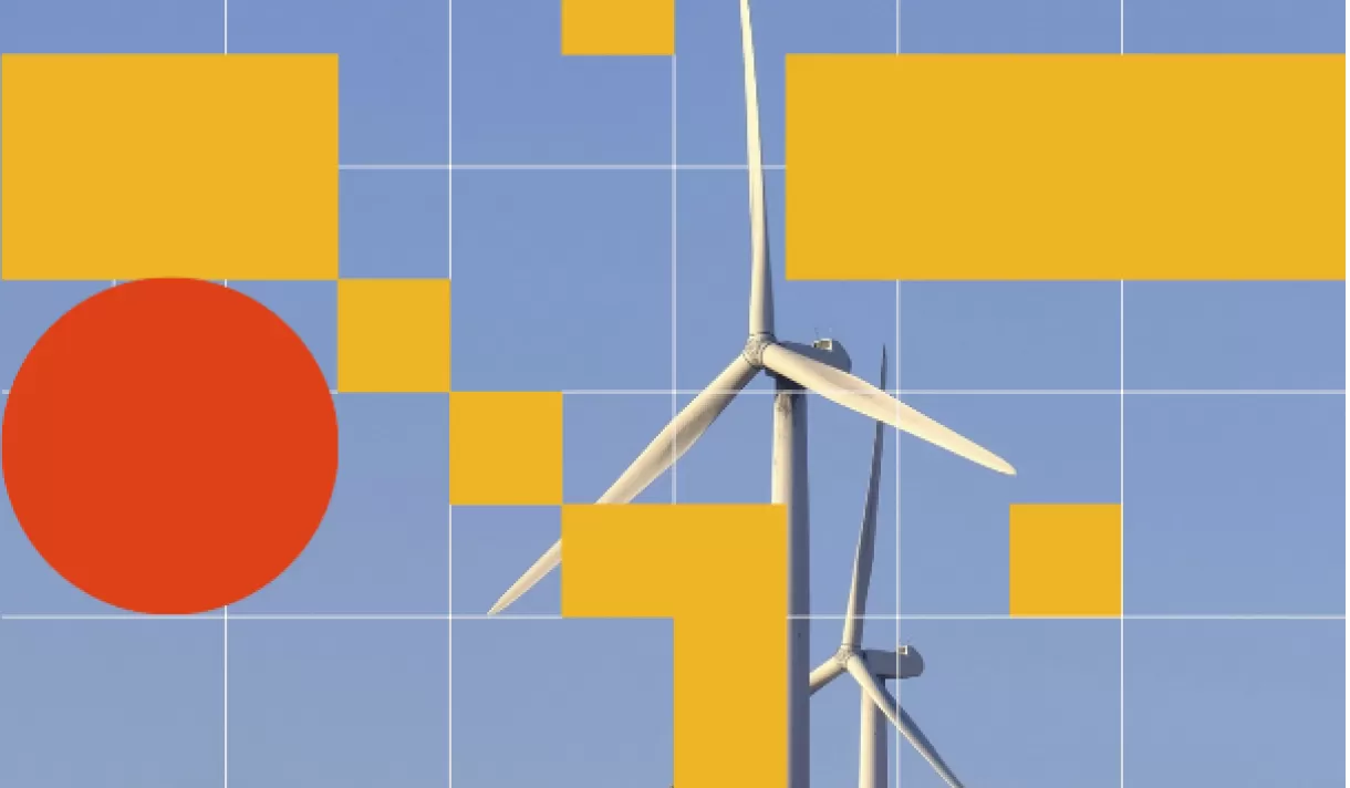 stylised picture of a wind turbine