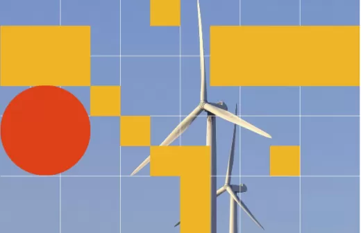 stylised picture of a wind turbine